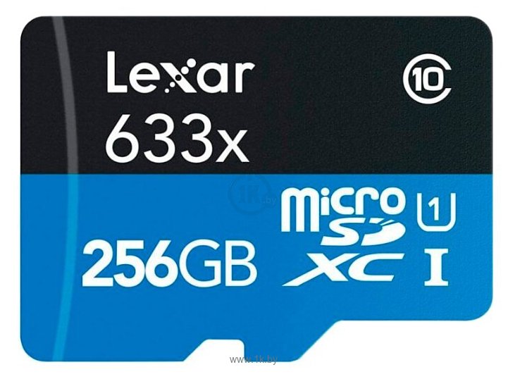 Фотографии Lexar microSDXC Class 10 UHS Class 1 633x 256GB + SD adapter