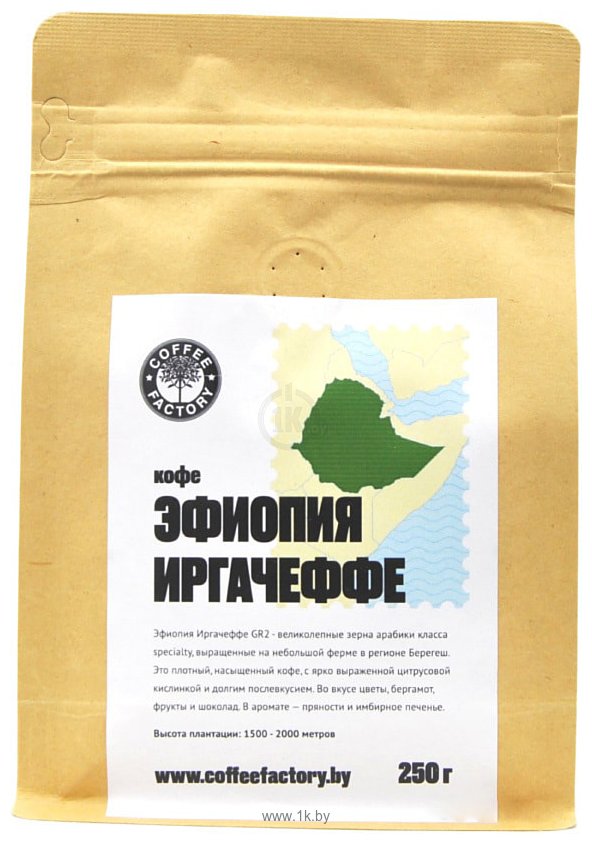 Фотографии Coffee Factory Моносорт Эфиопия Иргачиф в зернах 250 г