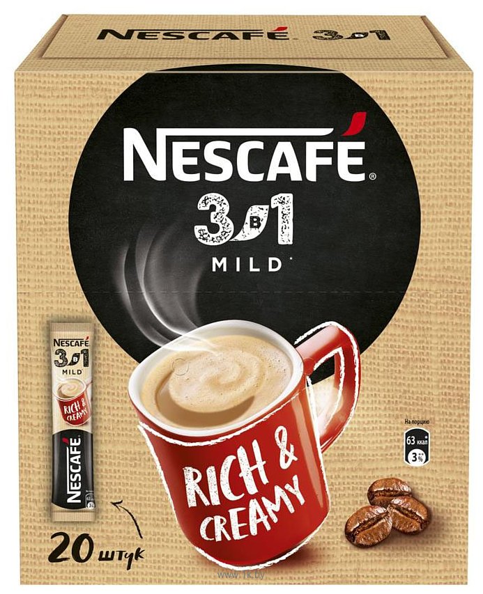 Фотографии Nescafe 3 в 1 мягкий растворимый 16 г