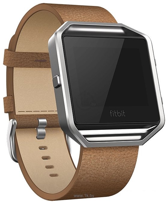 Фотографии Fitbit кожаный с рамкой для Fitbit Blaze (S, camel/silver)
