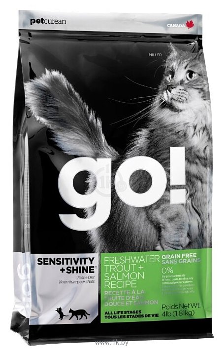 Фотографии GO! (1.82 кг) Sensitivity + Shine Trout+Salmon Cat Recipe, Grain Free