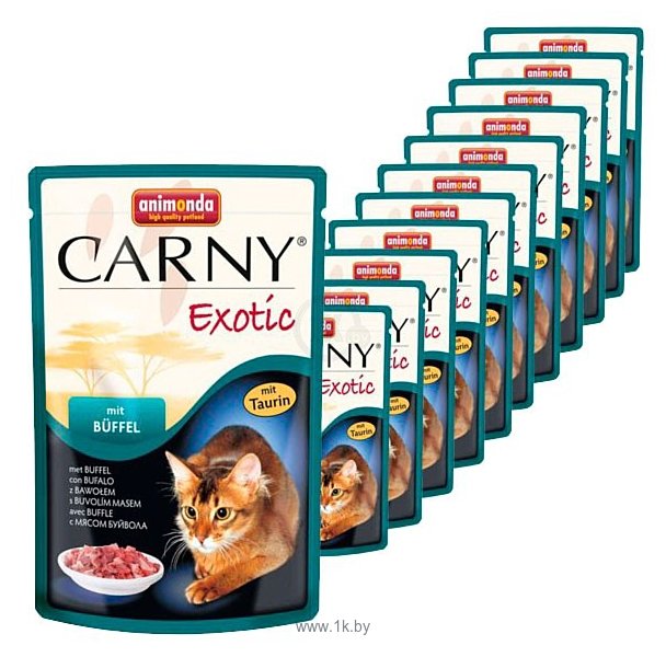 Фотографии Animonda Carny Exotic для кошек с мясом буйвола (0.085 кг) 12 шт.