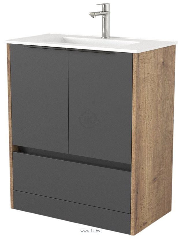 Фотографии Дабер 017 70 Т17.7.0.22Ч (дуб галифакс/серый/ручка черная)