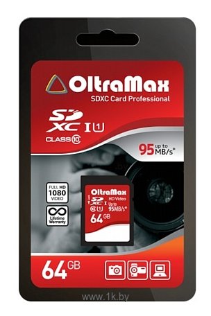 Фотографии OltraMax SDXC Class 10 UHS-1 95MB/s 64GB