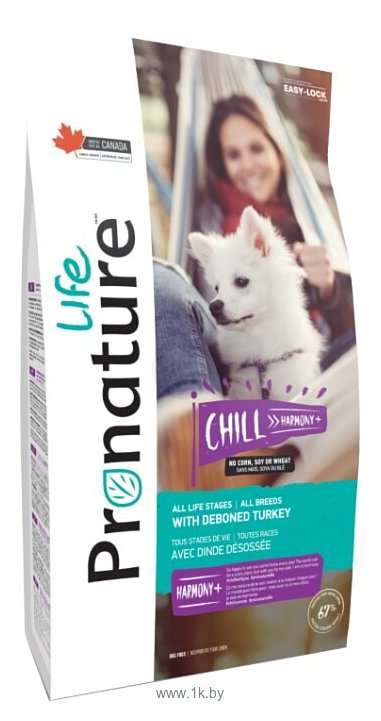 Фотографии ProNature (0.34 кг) Life Chill Harmony+ сухой корм для собак и щенков всех пород с индейкой
