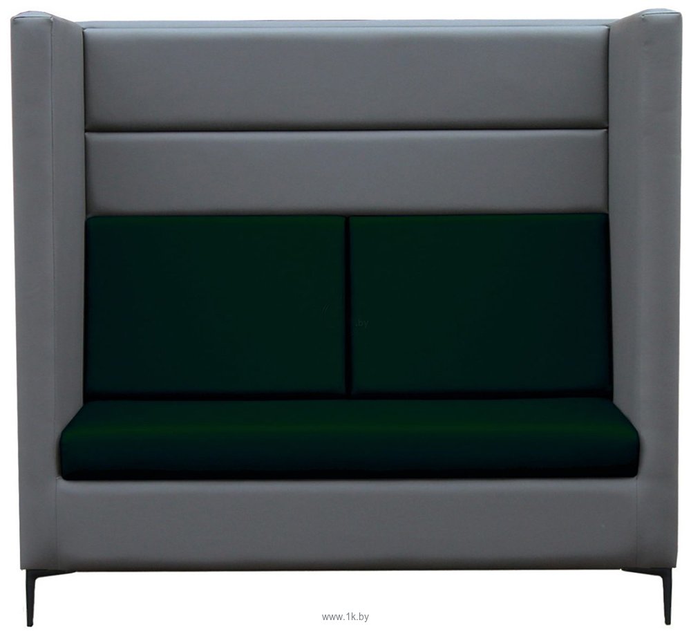 Фотографии Brioli Дирк двухместный (экокожа, L21-L15 (серый, зеленые вставки)