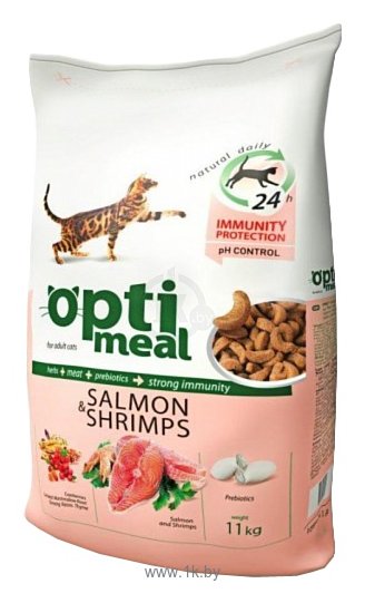 Фотографии Optimeal Для кошек лосось и креветки сухой (0.3 кг)