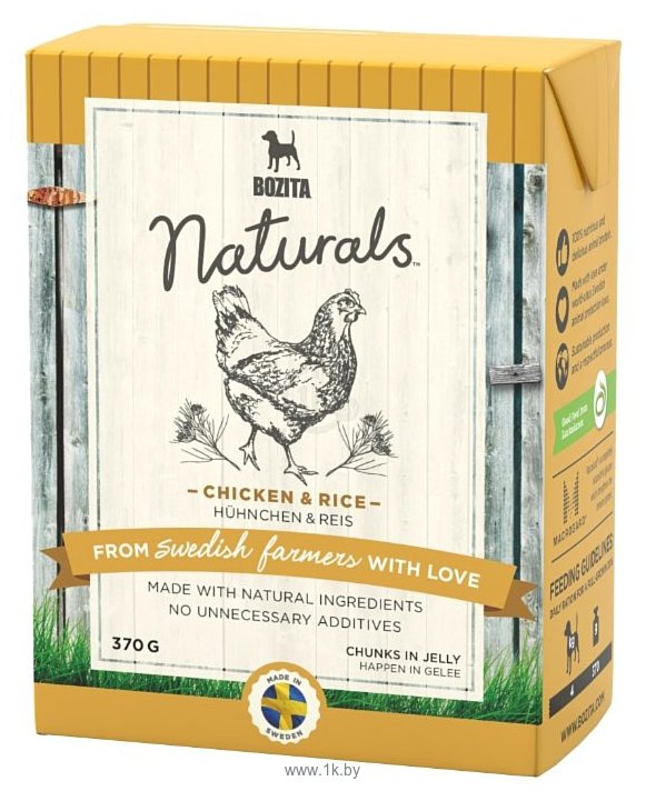 Фотографии Bozita (0.37 кг) 16 шт. Naturals Chicken & Rice