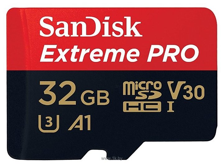 Фотографии SanDisk Extreme Pro microSDHC Class 10 UHS Class 3 V30 A1 100MB/s 32GB + SD adapter