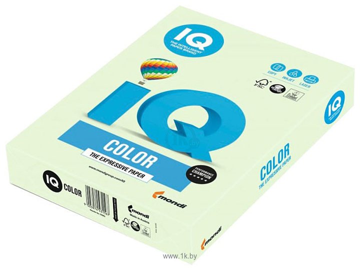 Фотографии IQ Color GN27 A4 (светло-зеленый, 160 г/м2, 250 л)