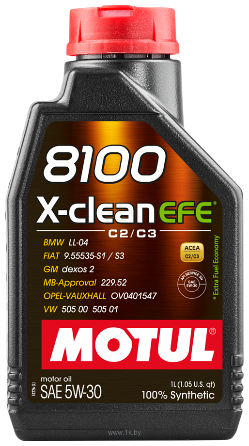 Фотографии Motul 8100 X-Clean EFE 5W-30 1л