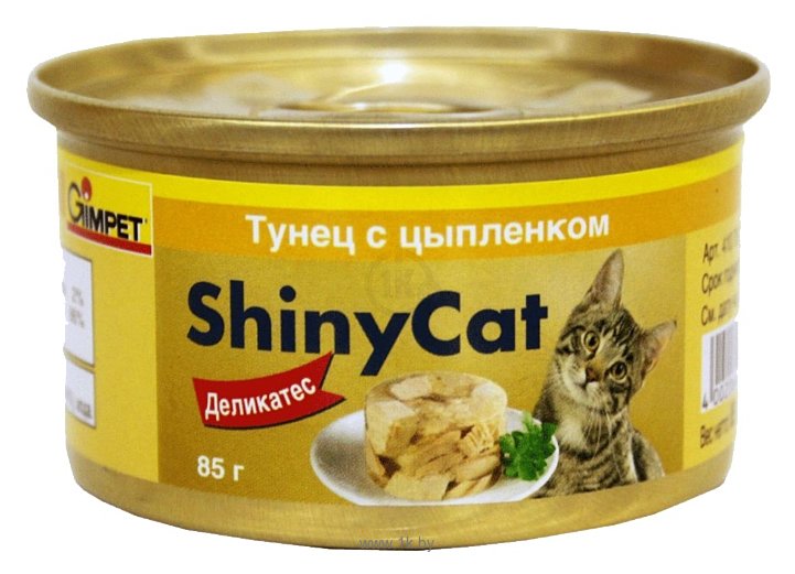 Фотографии GimCat (0.085 кг) 1 шт. ShinyCat Деликатес тунец с цыпленком