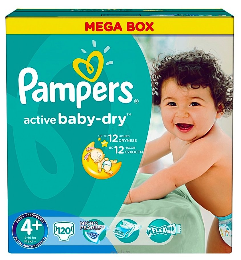 Фотографии Pampers Active Baby-Dry 4+ MaxiPlus (120 шт.)