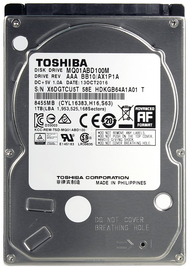 Фотографии Toshiba MQ01ABD100M