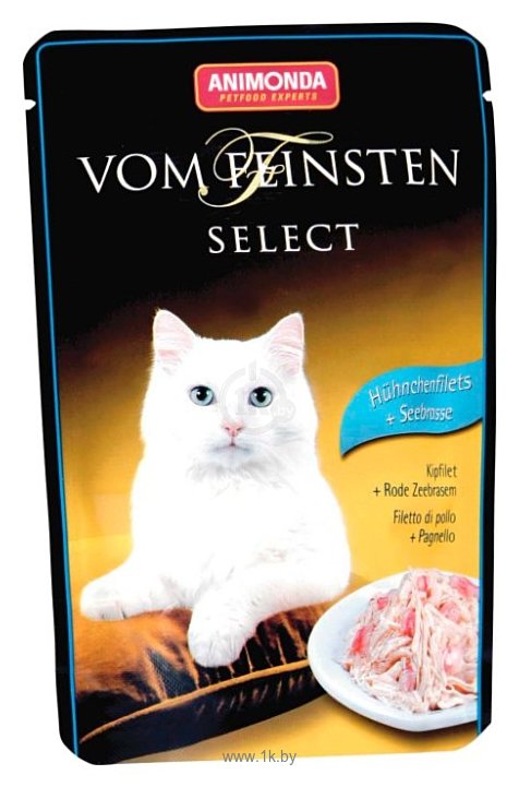 Фотографии Animonda Vom Feinsten Select для кошек филе курицы и морской лещ (0.085 кг) 22 шт.