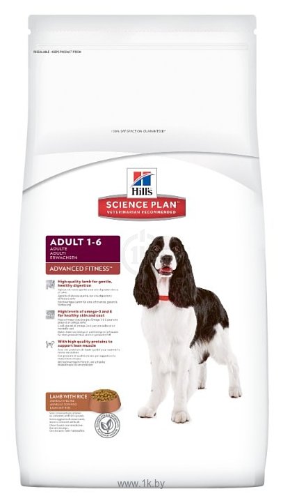 Фотографии Hill's (7.5 кг) Science Plan Canine Adult Advanced Fitness Lamb & Rice