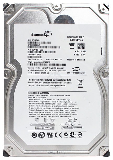 Фотографии Seagate Barracuda ES.2 1TB (ST31000340NS)