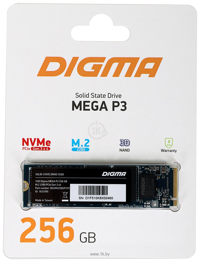 Фотографии Digma Mega P3 256GB DGSM3256GP33T