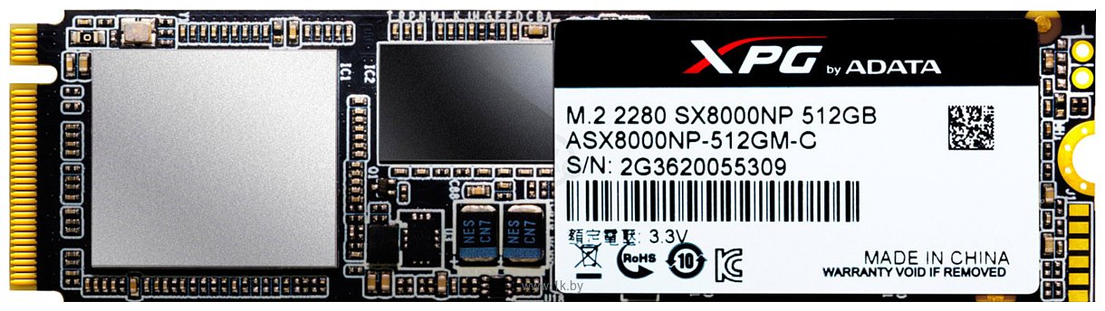 Фотографии ADATA XPG SX8000 512GB ASX8000NP-512GM-C (без радиатора)