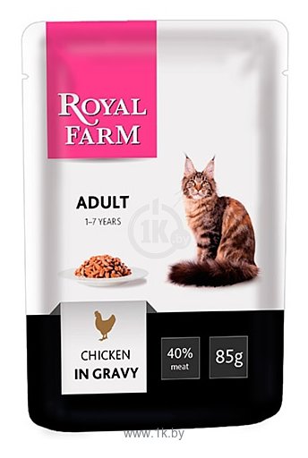 Фотографии Royal Farm Пауч для кошек Adult Chicken in gravy