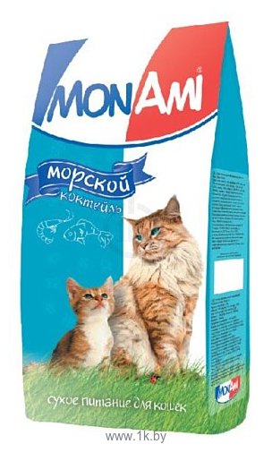 Фотографии MonAmi Сухой корм для кошек Морской коктейль (0.4 кг) 10 шт.