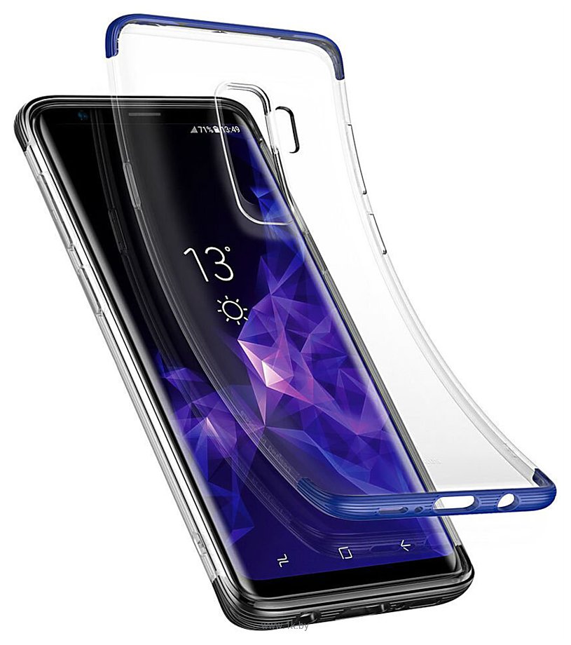 Фотографии Baseus Armor Case для Samsung Galaxy S9 (синий/прозрачный)