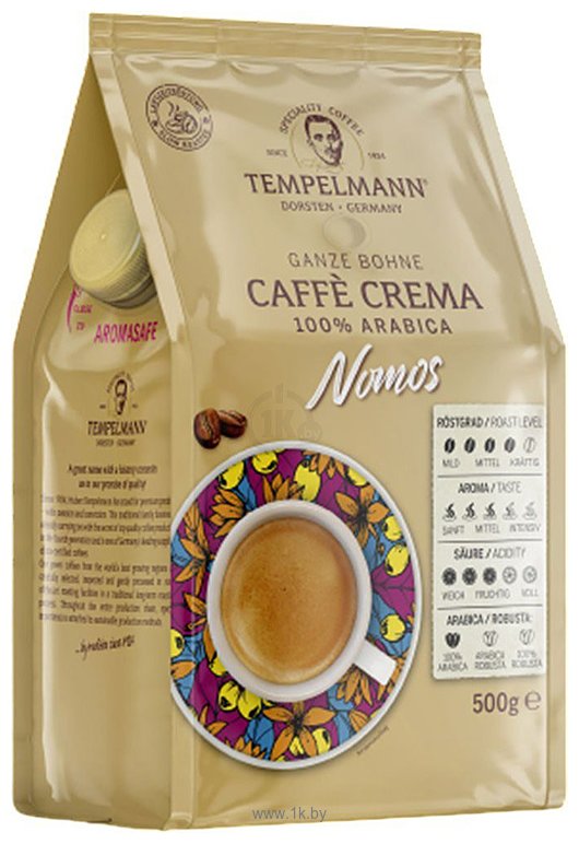 Фотографии Tempelmann Nomos Caffe Crema зерновой 500 г