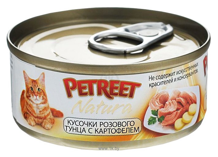 Фотографии Petreet Natura Кусочки розового тунца с картофелем (0.070 кг) 1 шт.