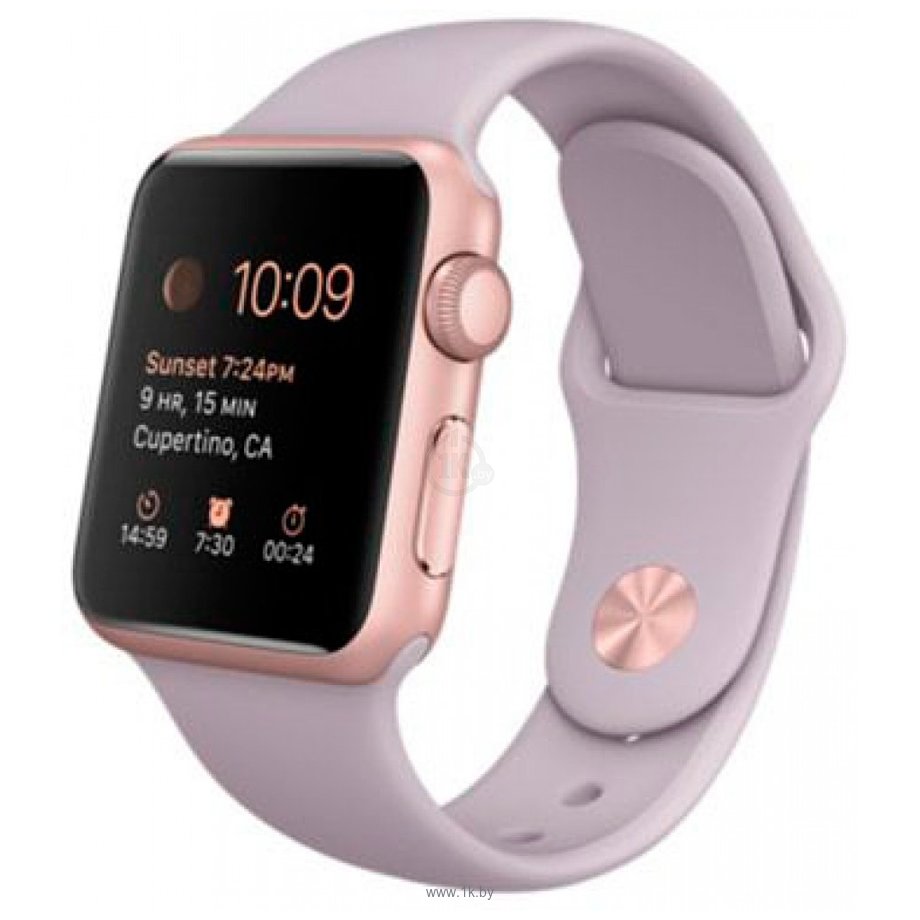 Фотографии Apple Watch Sport 38mm Rose Gold with Lavender Sport Band (MLCH2)