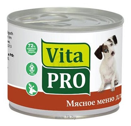 Фотографии Vita PRO (0.2 кг) 1 шт. Мясное меню для собак, дичь