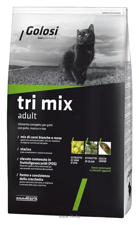 Фотографии Golosi (0.4 кг) Tri Mix Adult для взрослых кошек с тремя вкусами