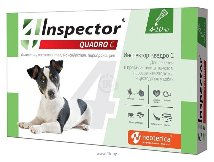 Фотографии Inspector капли от блох и клещей Quadro С для собак 1шт. в уп.
