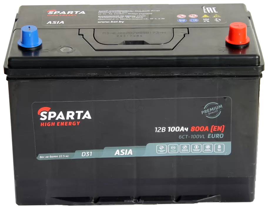 Фотографии Sparta High Energy Asia 6СТ-100 Евро 800A (100Ah)