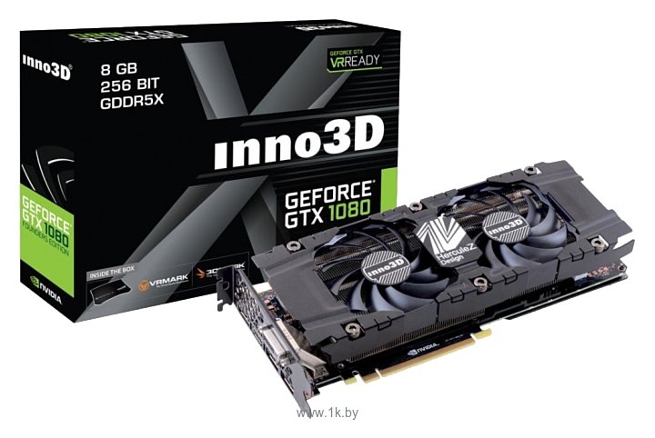 Фотографии Inno3D GeForce GTX 1080 1607Mhz PCI-E 3.0 8192Mb 10000Mhz 256 bit DVI HDMI HDCP X2