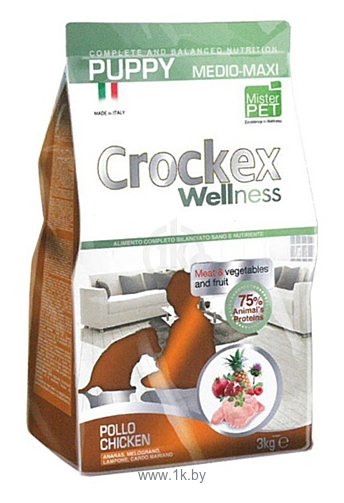 Фотографии Crockex (12 кг) Wellness Puppy Medio-Maxi курица с рисом