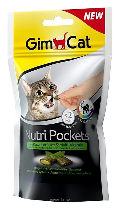 Фотографии GimCat Nutri Pockets с мятой и мультивитаминами