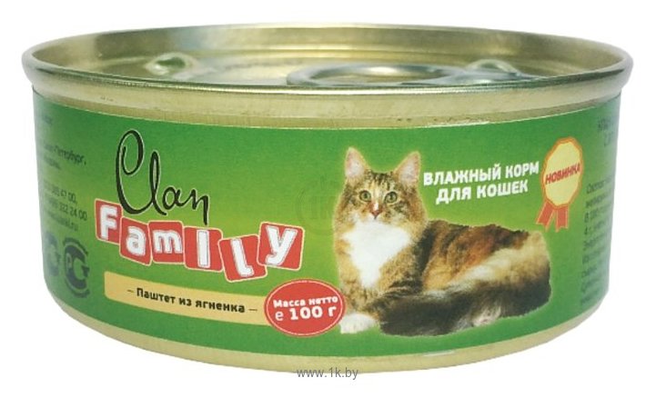Фотографии CLAN Family Паштет из ягнёнка для кошек (0.1 кг) 24 шт.