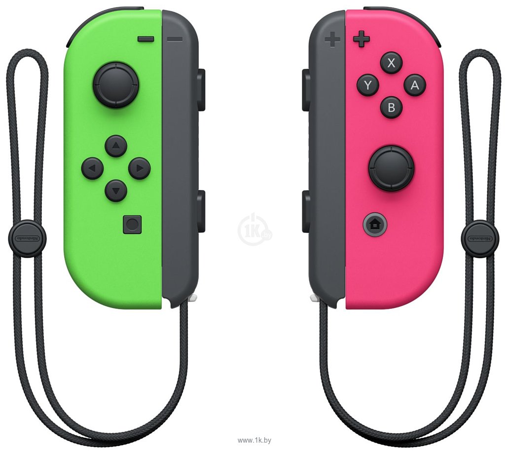 Фотографии Nintendo Joy-Con (неоновый зеленый/неоновый розовый)