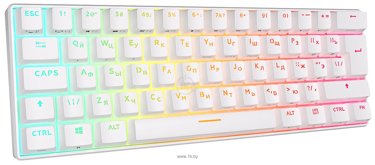 Фотографии Royal Kludge RK61 New RGB white, RK Red