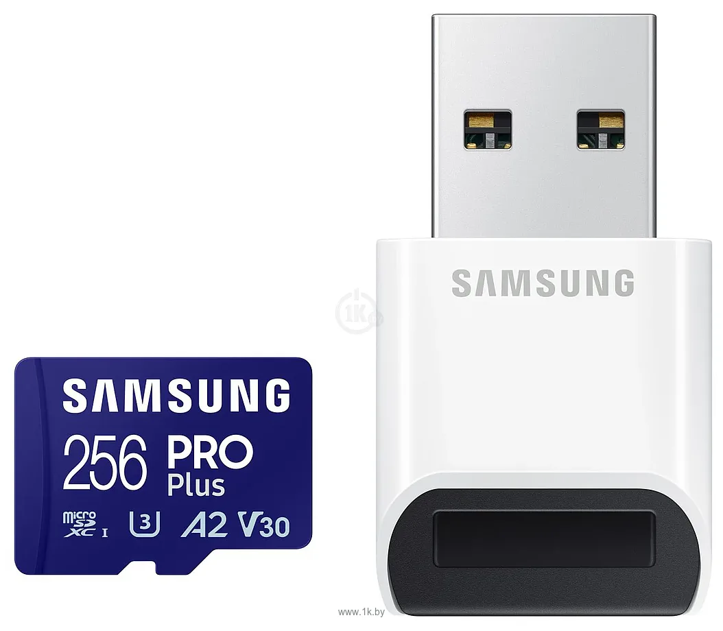Фотографии Samsung PRO Plus microSDXC 256GB MB-MD256SB (с кардридером)