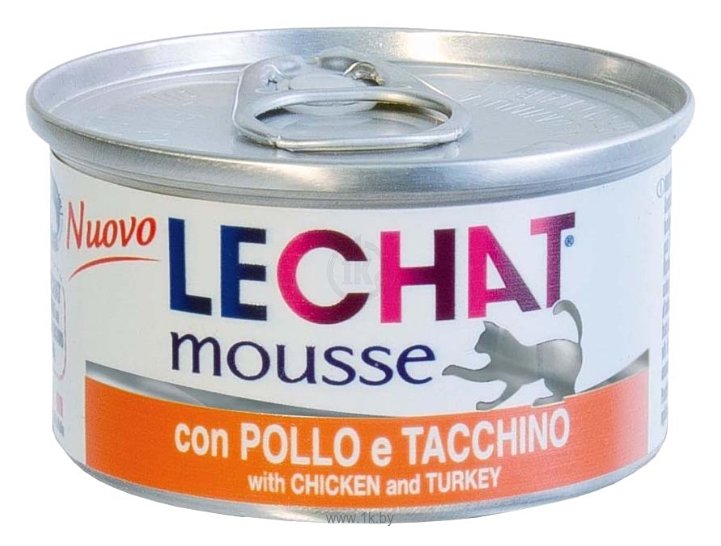 Фотографии LeChat Mousse с Курицей и Индейкой (0.085 кг) 1 шт.