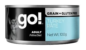 Фотографии GO! (0.1 кг) 1 шт. Grain Free Turkey Pate консервы беззерновые с индейкой для кошек (паштет)