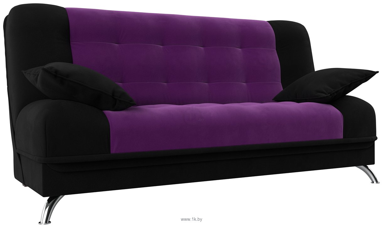 Фотографии Лига диванов Анна 28070 (микровельвет, фиолетовый/черный)