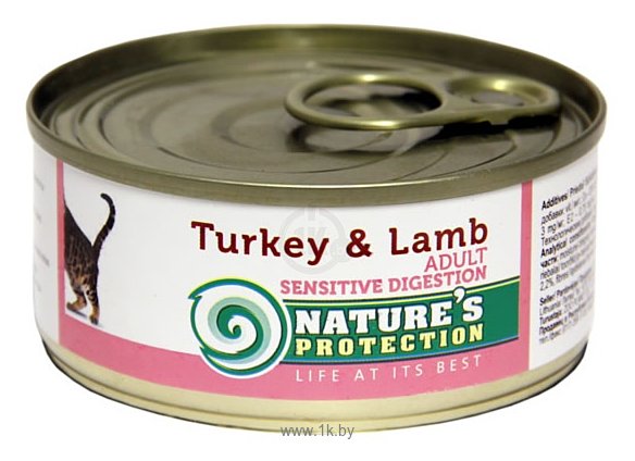 Фотографии Nature's Protection Консервы Cat Sensible Digestion Turkey & Lamb (0.1 кг) 1 шт.