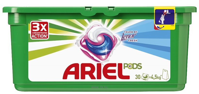 Фотографии Ariel 3 в 1 Touch of Lenor Fresh (30 шт)