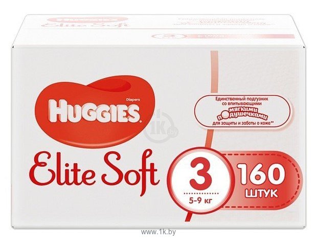 Фотографии Huggies Elite Soft 3 (5-9) 160 шт.