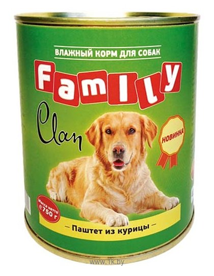 Фотографии CLAN (0.75 кг) 6 шт. Family Паштет из курицы для собак