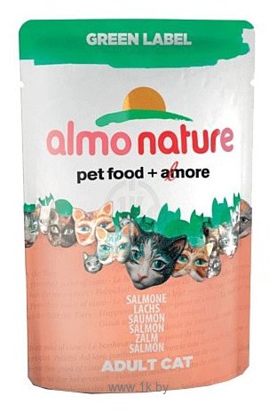 Фотографии Almo Nature Green Label Adult Cat Salmon (0.055 кг) 24 шт.