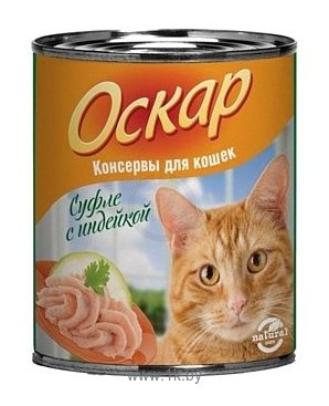 Фотографии Оскар Консервы для кошек Суфле с Индейкой (0.25 кг) 1 шт.