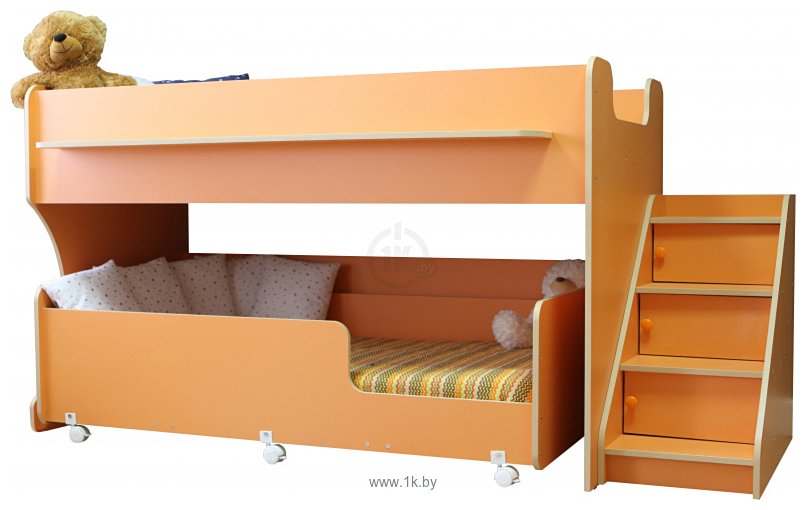 Фотографии Капризун 12 Р444-2 с лестницей и ящиками (оранжевый)
